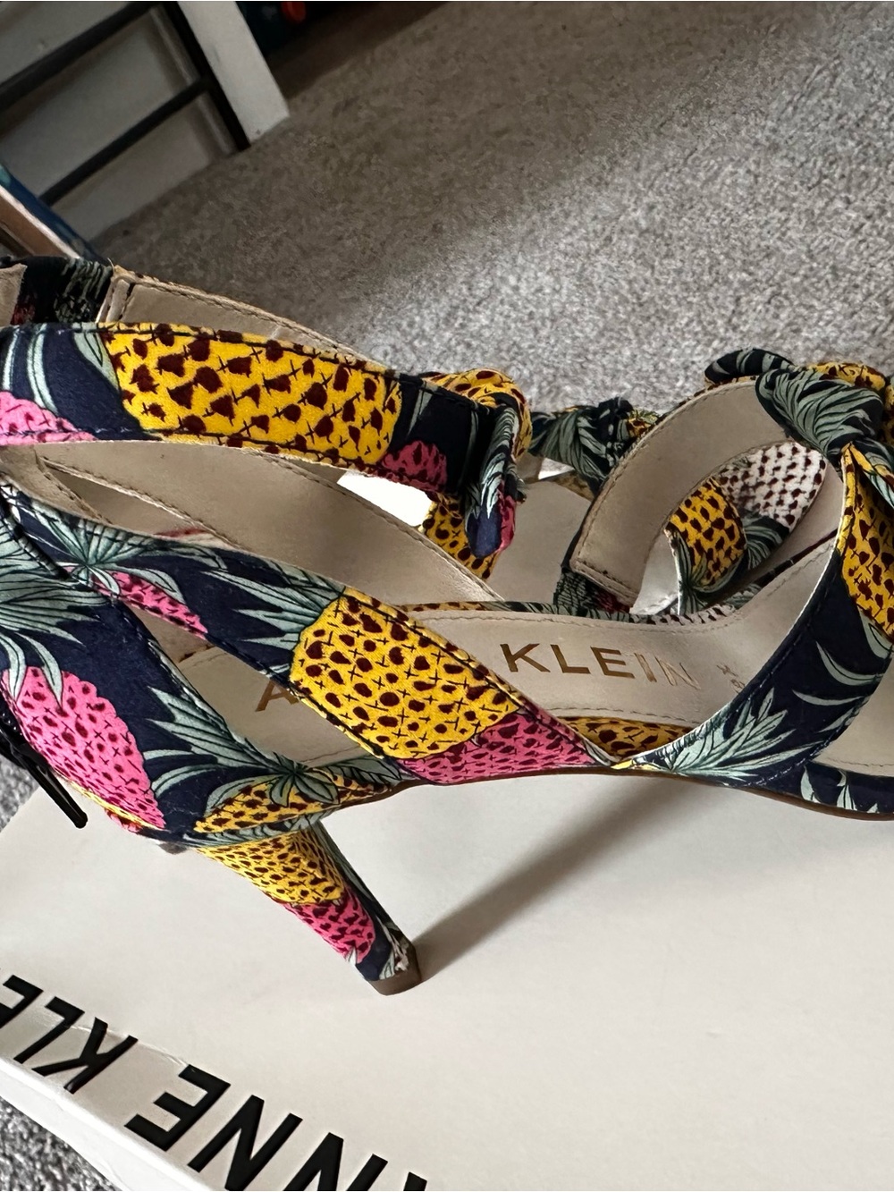 Anne Klein Tropical Print Knotted Open-Toe Heels EXACTLY AS PICTURED ❤️ - Picture 8 of 15